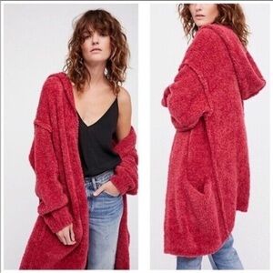 Free People Cozy Pink Cardigan Sweater